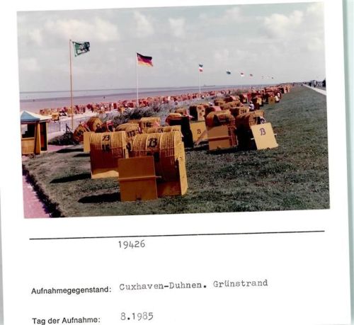 Duhnen Foto montiert auf Karton