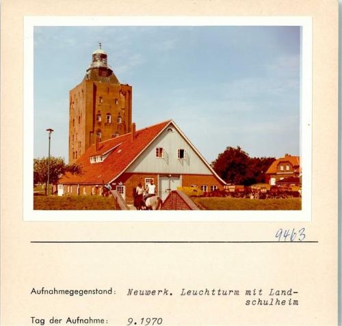 Hamburg-Insel Neuwerk Foto montiert auf Karton Schullandheim