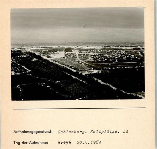 Sahlenburg Zeltplätze Foto montiert auf Karton
