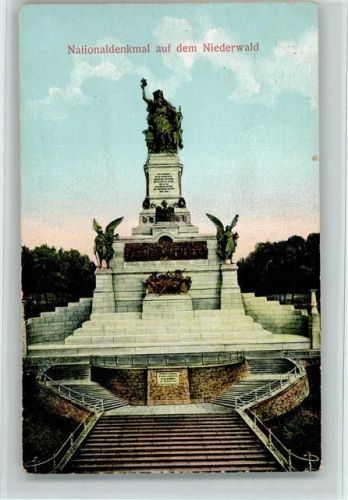 65385 W6220 Niederwald , Jagdschloß - Nationaldenkmal Niederwald 19.8.1909 Relief