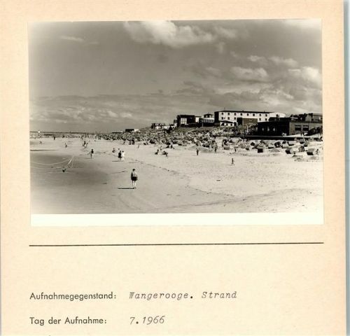 Wangerooge Strand Foto montiert auf Karton