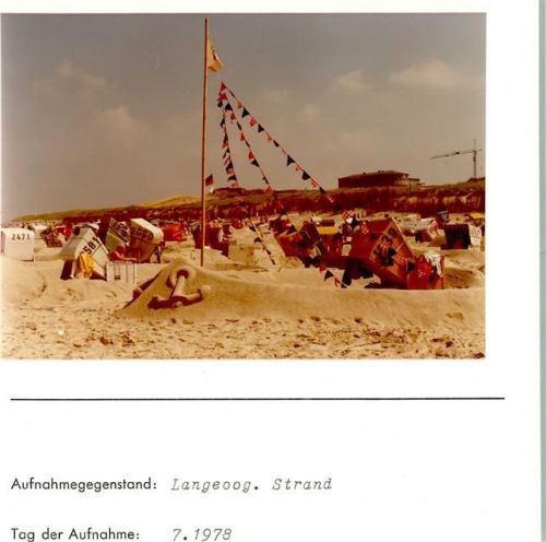 Langeoog Strand Foto montiert auf Karton