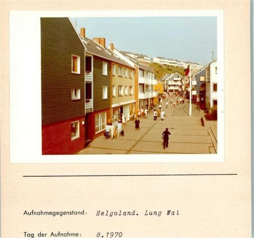 Helgoland Lung Wai Foto montiert auf Karton