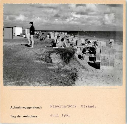 Nieblum Strand Foto montiert auf Karton