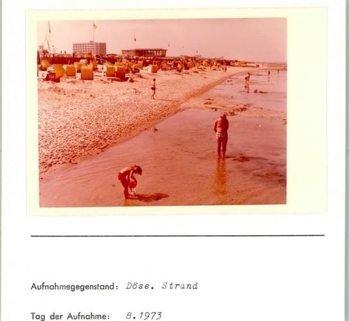 Cuxhaven Cuxhaven Döse Strand Foto montiert auf Karton