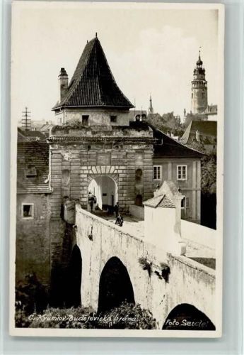 Cesky Krumlov 1929 Foto Seidel - Budejovicka brana