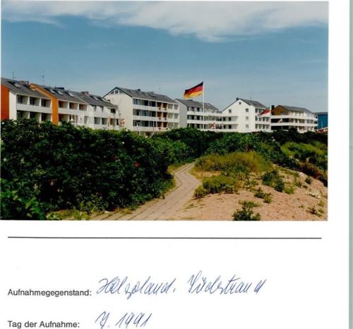 Helgoland Südstrand Foto montiert auf Karton