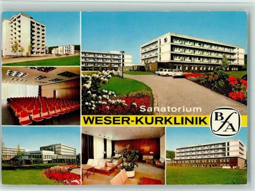 W3280 Bad Pyrmont Sanatorium Weser-Kurklinik 6-Fach Aufnahme Innenaufnahmen Aufenthaltsraum Sanatorium