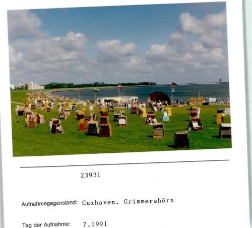 Cuxhaven Grimmershörn Foto montiert auf Karton