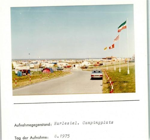 Harlesiel Campingplatz Foto montiert auf Karton