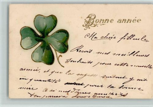1903 Bonne Annee - Kleeblatt AK