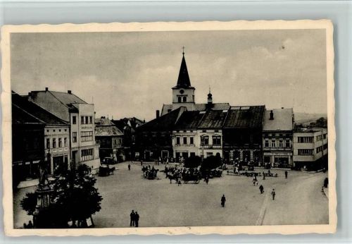 Valasske Mezirici Marktplatz, Feldpoststempel WK II Fahr-Ersatz Abtlg. 2. Schwadron