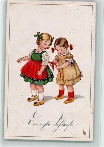 1919 Eine erste Schleife - sign Lia Döring - Meissner & Buch Serie 2299