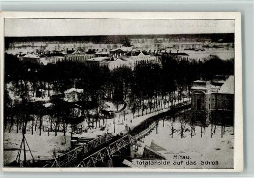 Mitau 1918 Schloss , Brücke , Teilansicht , Photograph Kühlewindt östl. Krioegsschauplatz WK I