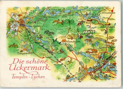 Templin Die schöne Uckermark Landkarte