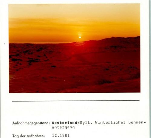 Sonnenuntergang Winter Foto montiert auf Karton