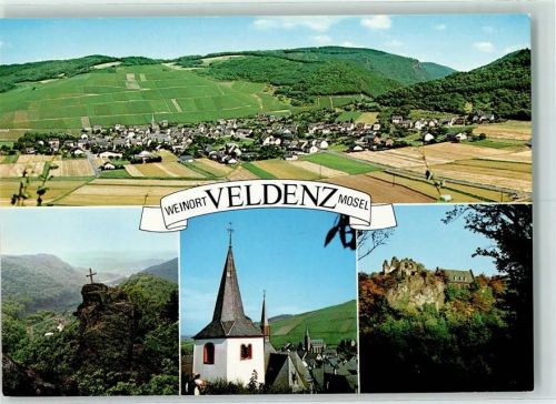 Veldenz Weinberge Kreuz Kirche Ruine
