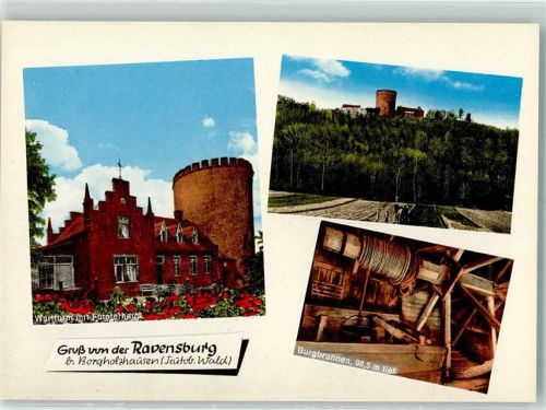 Borgholzhausen Ravensburg Wartturm mit Försterhaus Burgbrunnen