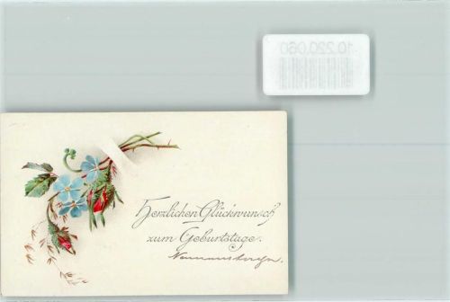 1900 Geburtstag- Blüten, keine Postkarte
