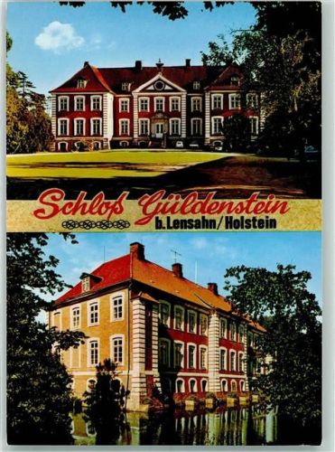 Lensahn Rückseite mit Abschürfungen bzw Kleberesten Schlioss Güldenstein
