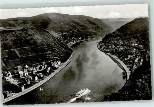 Oberfell Kattenes und Alken an der Mosel Rückseite mit Abschürfungen bzw Kleberesten
