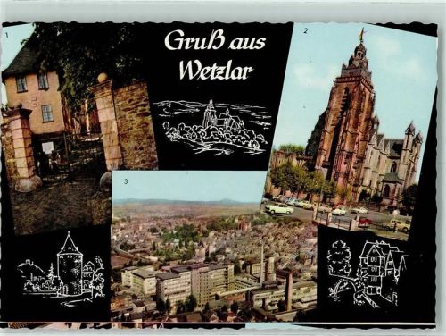 Wetzlar Geburtshaus Charlotte Buff Dom Leitzwerke Rückseite mit Abschürfungen bzw Kleberesten
