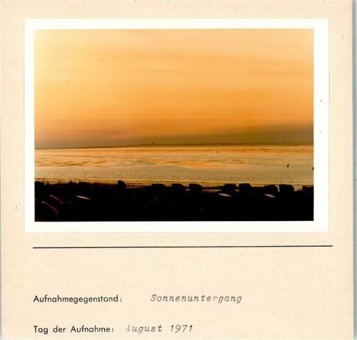 Sonnenuntergang Foto montiert auf Karton