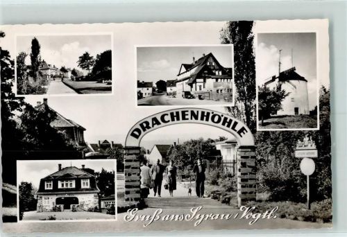 Syrau Drachenhöhle Rückseite mit Abschürfungen bzw Kleberesten