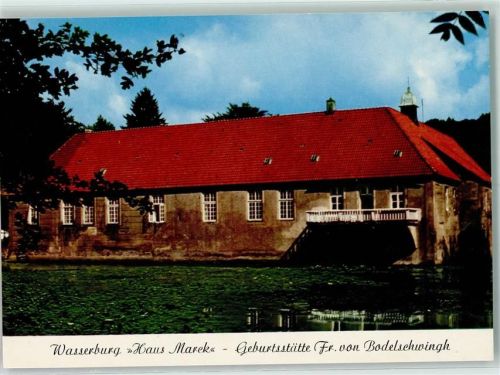 Tecklenburg Rückseite mit Abschürfungen bzw Kleberesten Wasserburg Haus Marek
