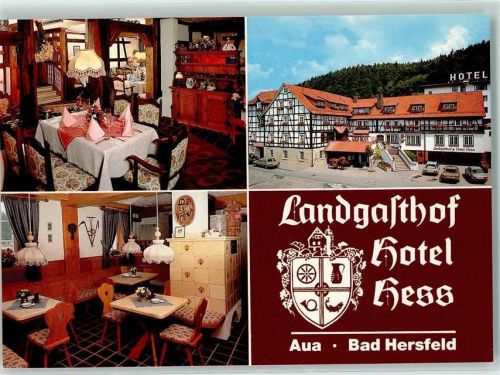 Aua Rückseite mit Abschürfungen bzw Kleberesten Gasthaus Hotel Hess