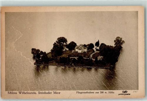 31558 W3055 Hagenburg b Wunstorf - Luftaufnahme Schloss Wilhelmstein Steinhuder Meer