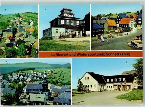 Schnett Rückseite mit Abschürfungen bzw Kleberesten Jugendherberge Kulturhaus