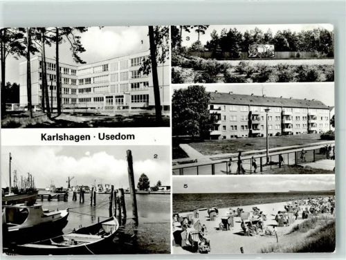 Karlshagen Rückseite mit Abschürfungen bzw Kleberesten Hafen VVN Ehrenmal Strand