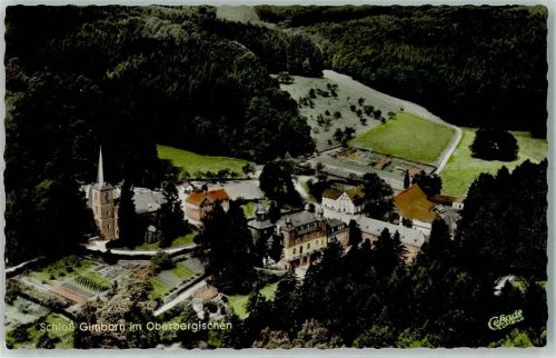 51709 W5277 Gimborn b Gimborn - Fliegeraufnahme Schloß Gimborn