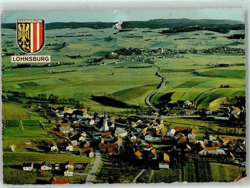 Lohnsburg Fliegeraufnahme mit Blick nach Waldzell und zu den Höhen des Hausrucks
