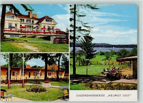 Bad Saarow Rückseite mit Abschürfungen bzw Kleberesten Jugendherberge Helmut Just