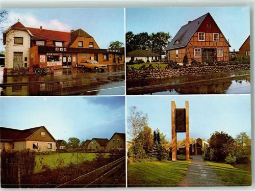 Alt Duvenstedt Rückseite mit Abschürfungen bzw Kleberesten A + O Markt Wilhelm Pahl
