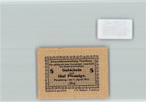 Penzberg Notgeld 5 Pfennig