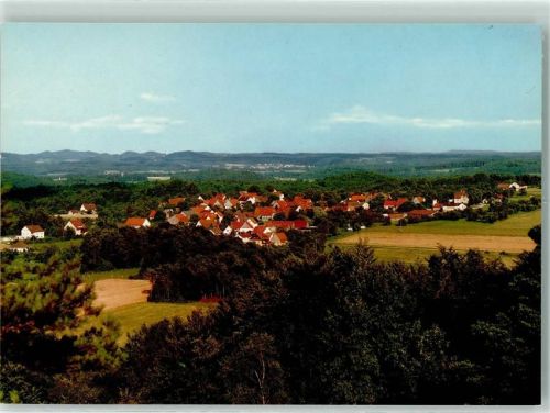 Engelhardsberg Blick vom Hohlen Berg über Engelhardsberg in die Landschaft der Fränkischen Schweiz Rückseite mit Abschürfungen bzw Kleberesten