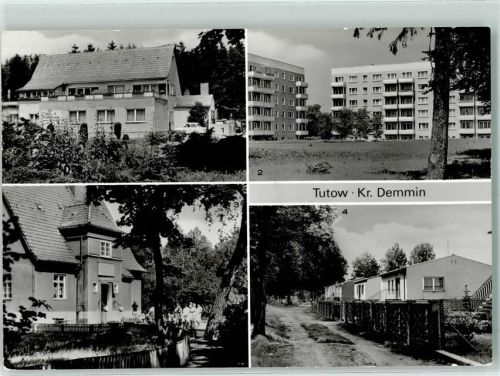 Tutow Konsum-Klubgaststätte Neubauten Kinderheim Eigenheime