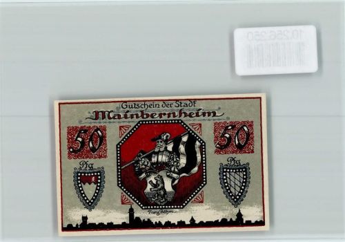 Mainbernheim Notgeld Franz Böhm Stadtwappen