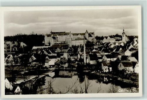 Colditz Rückseite mit Abschürfungen bzw Kleberesten