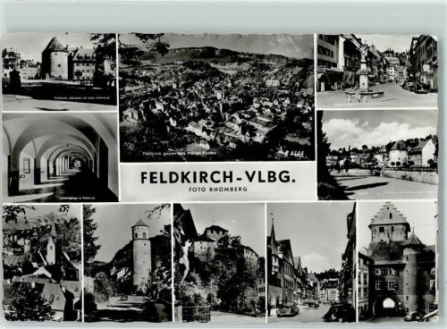 Feldkirch 1962 Mehrfachbilder , Wasserturm, Straßen AK