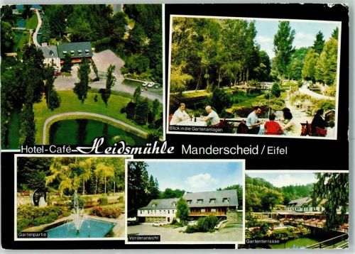 Manderscheid Hotel Heidsmühle Springbrunnen Gartenanlagen
