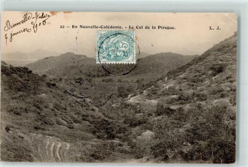 1905 - En Nouvelle Caledonie - Le Col de la Pirogue AK