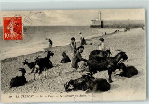 Le Treport 1914 Strand Leuchtturm