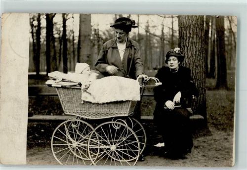 1916 Nanni Baby Kinderwagen AK