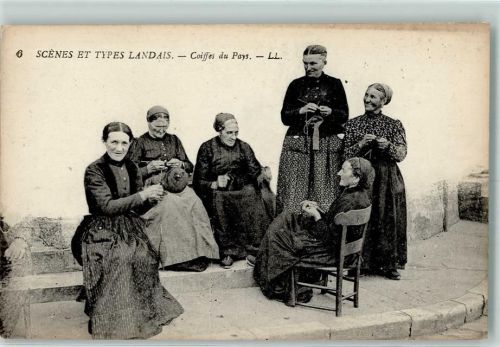Beaulandais 1926 Scenes et Types Landais Coiffes du Pays