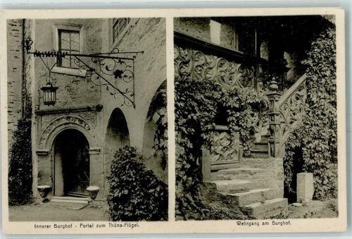 Lauenstein Burg Lauenstein Innerer Burghof Wehrgang