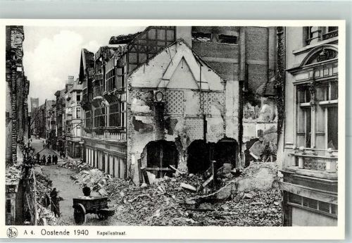Ostende zerstörte Gebäude 1940